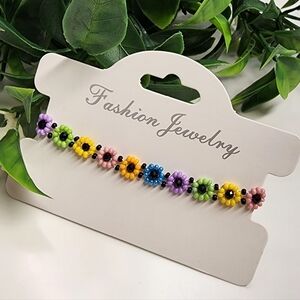 Colorful Flower Beaded Bracelet